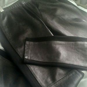 Genuine 100% lamb leather stretch leggings