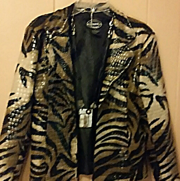 Faux Leather Animal Print