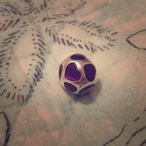 Purple Heart Pandora charm