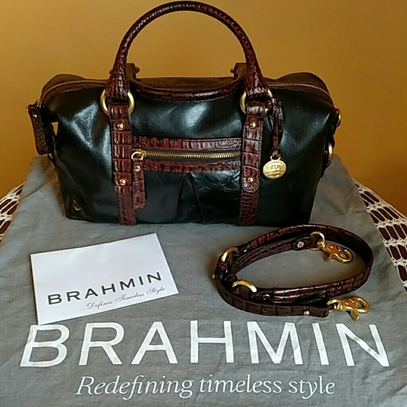 Brahmin Stacey Black Tuscan Purse
