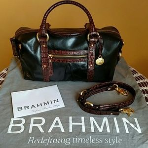 Brahmin Stacey Black Tuscan Purse