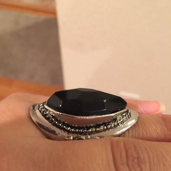 Black Stone Ring Size 5