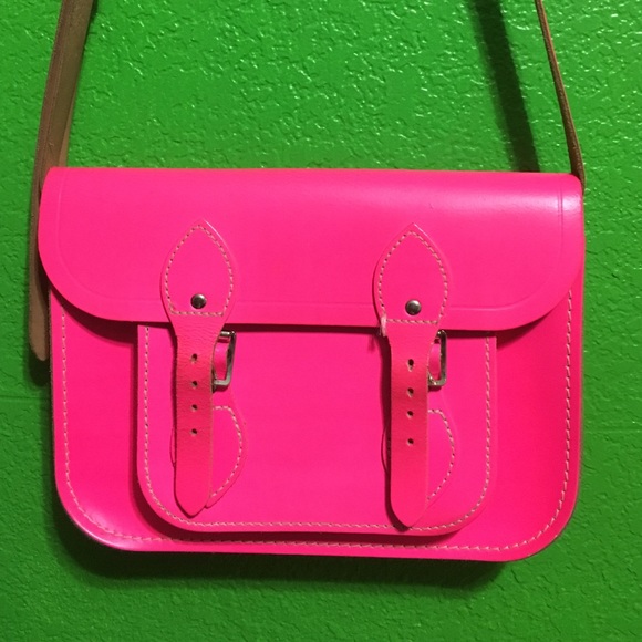 Neon Pink Cambridge Satchel