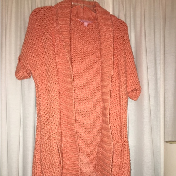 Lilly Pulitzer salmon knit short sleeve sweater