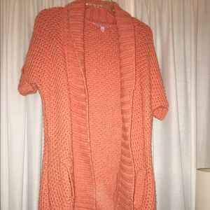 Lilly Pulitzer salmon knit short sleeve sweater