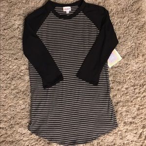 LuLaRoe Randy XS Gray and White Stripes.