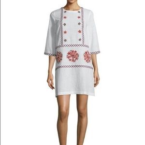 SUNO embroidered shift dress