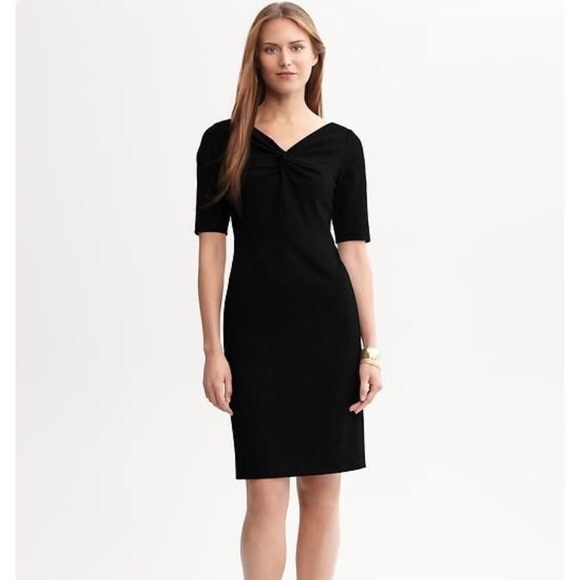 Banana republic knotted ponte sheath dress