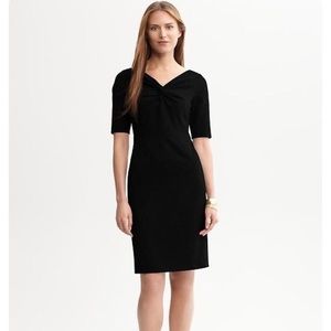 Banana republic knotted ponte sheath dress