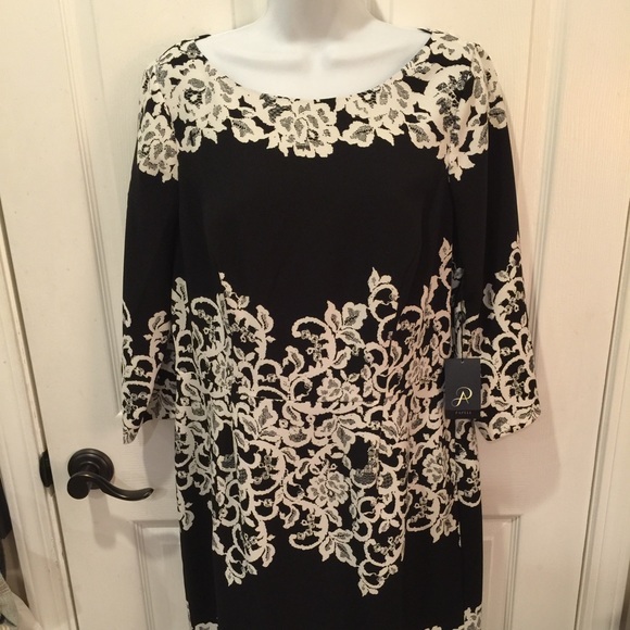 NWT Adrianna Papell SZ 14 Black Cocktail Dress