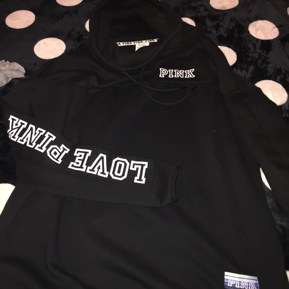 VS PINK COWL HOODIE SWEATSHIRT PULLOVER