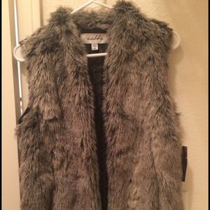 Faux Fur Knitted Vest