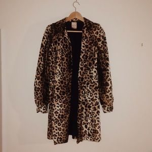 Faux Fur Leopard Coat
