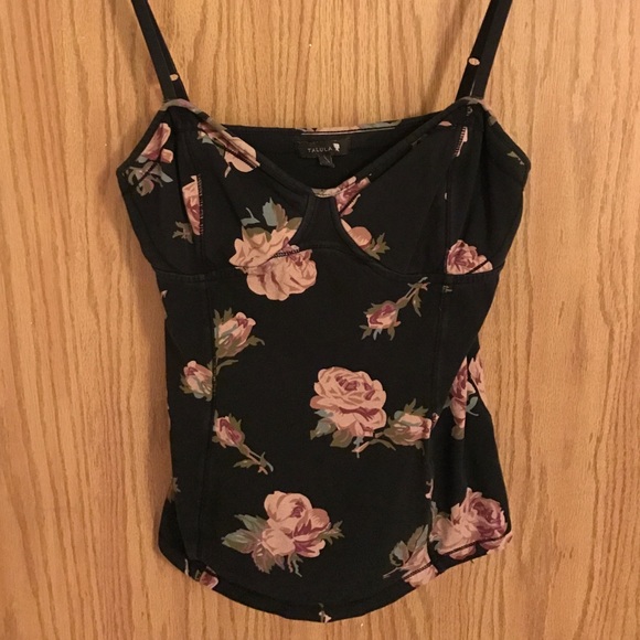 Black/rose tank top