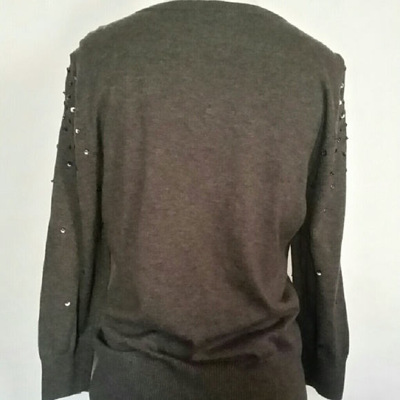 Halogen Sequins And Beading Button Down Cardigan - image 3