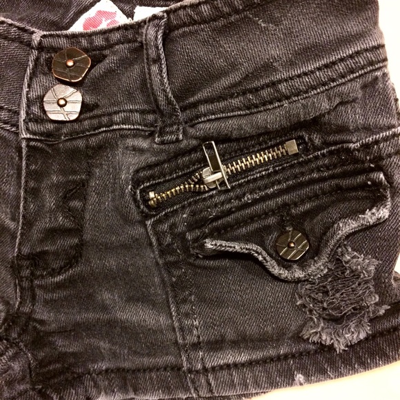 Distressed Denim Shorts - Picture 2 of 3