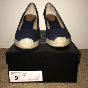 J. Crew Espadrilles wedges Navy blue Size 9.5