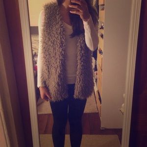 Fur faux vest