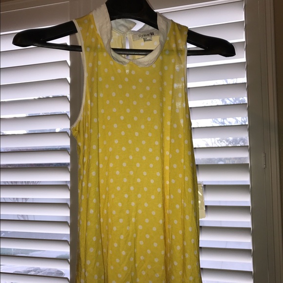 Small yellow polka dots Forever 21 Top
