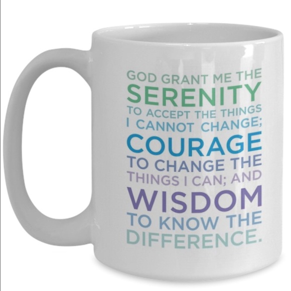 Serenity prayer ceramic mug