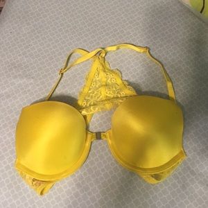 Victoria secret yellow Racerback bra 34A