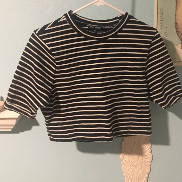 thick stripped crop top