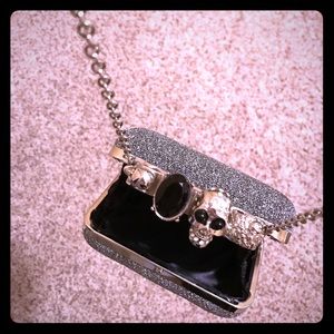 BKE sparkly box knuckle clutch