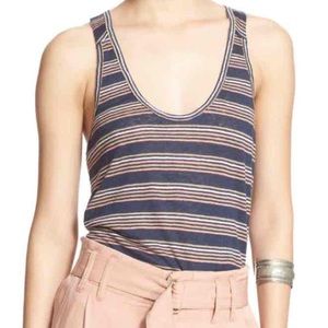 NWT Free People Best Night Stripe Tank- L