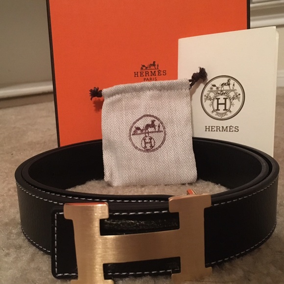 hermes gold buckle belt