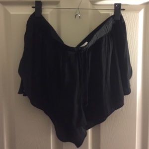 Urban Outfitters black silk shorts! Size large!