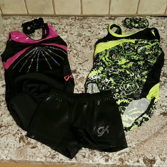 GK Leotards W/Matching Scrunchies