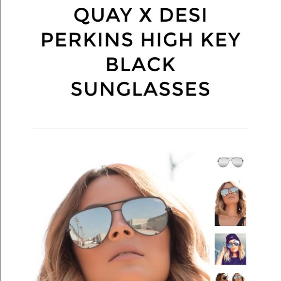 Quay Australia High Keys Aviator Sunglasses