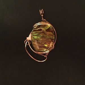 Handmade necklace pendent 14 carat gold wire