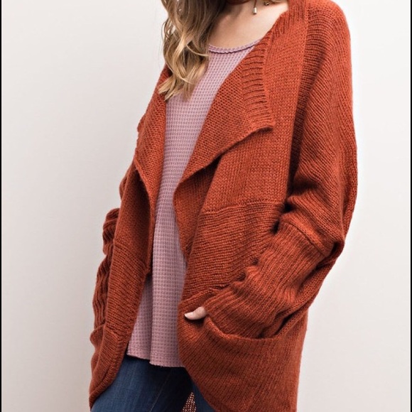 🦋OVERSTOCK SALE🦋 RUST CARDIGAN - Picture 2 of 3