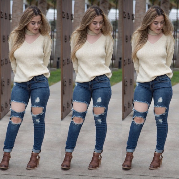 Black Choker Sweater - Picture 3 of 3