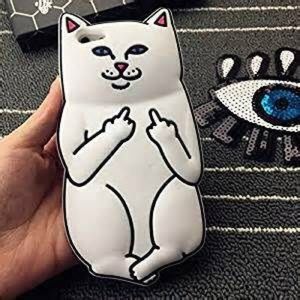 Cat Middle Finger Trendy Cute iPhone 6/6S Case