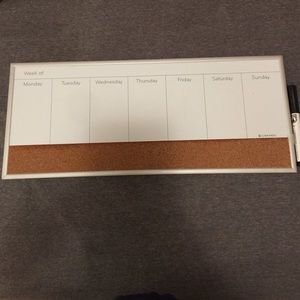 Dry erase week board