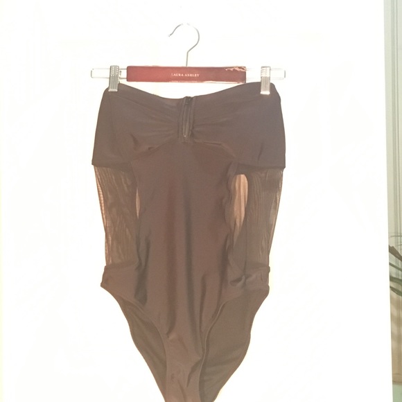 Forever 21 black mesh bathing suit/ one piece.