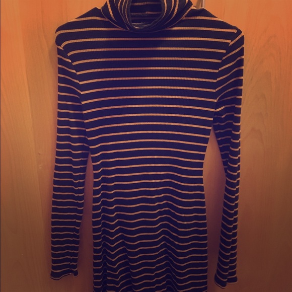 Urban Outfitters black & brown turtleneck dress