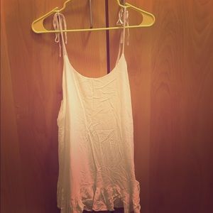 White short two strapped dress