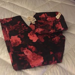 Seven7 jeans flowered skinny