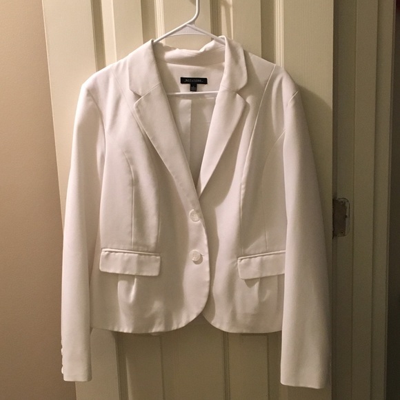 White Notation Blazer
