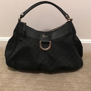 Gucci D ring hobo style bag