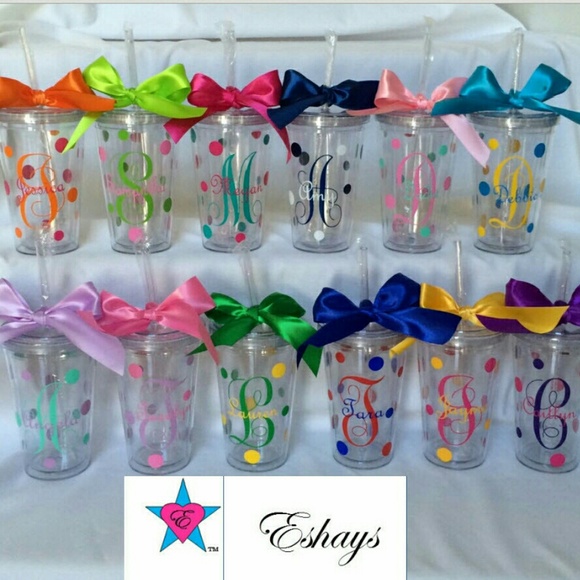 personalized tumbler with straw