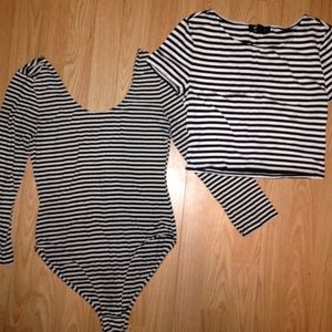 Stripe Me Down! Bodysuit & Crop Top