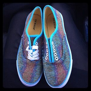 Pair of slightly worn sneakers