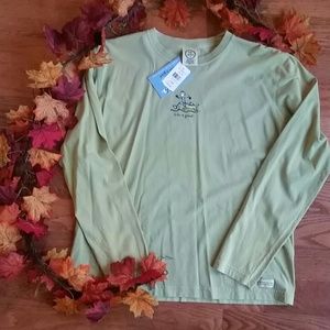 Life is good women's long sleeve t shirt