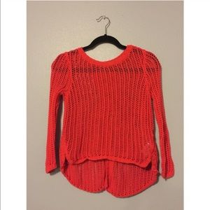 Red knit sweater