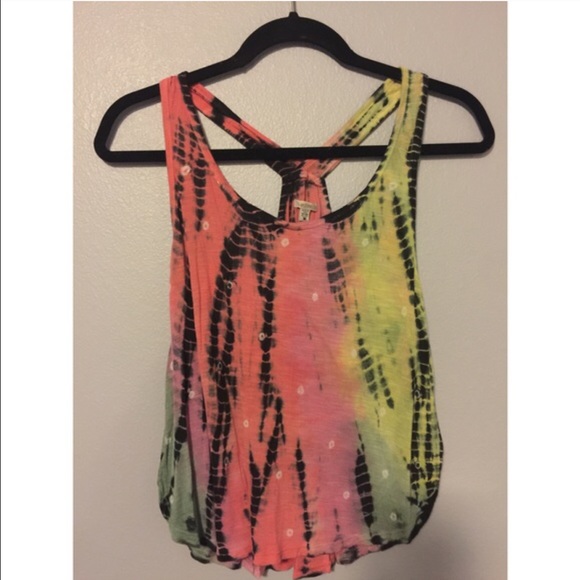 Rainbow tie dye tank