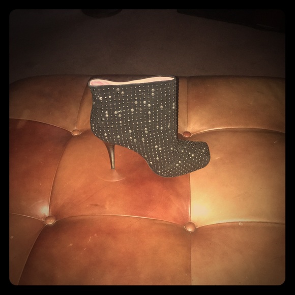 Luxury Rebel Diamond Studded black boots.